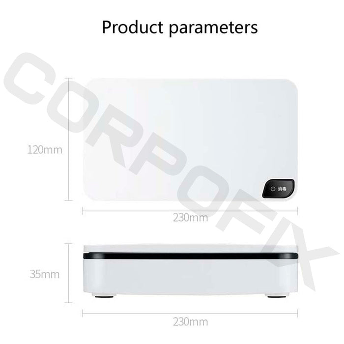 Ultraviolet UV sterilizer Great Corpofix SV7 mobile phone masks, keys, accessories and more.