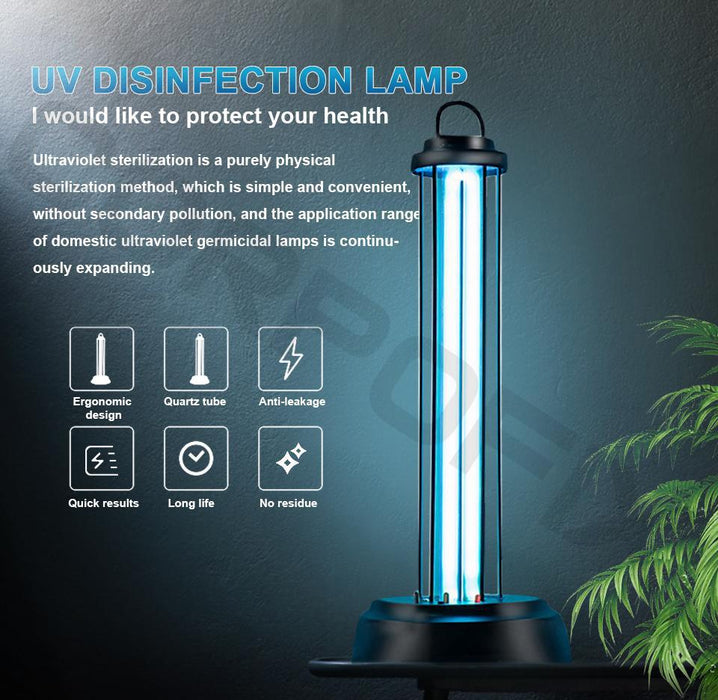 Powerful ultraviolet germicidal UV lamp Corpofix CV2 with ozone generator for disinfection against bacteria and viruses, remote control and timer