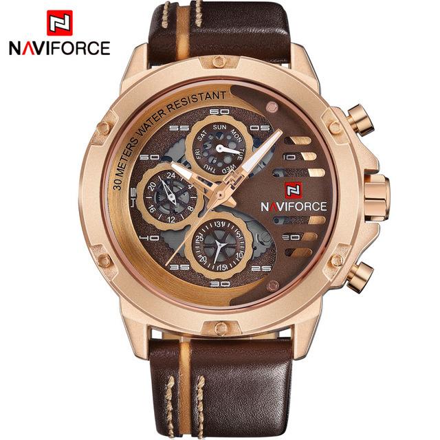 Waterproof male quartz watch NAVIFORCE 9110