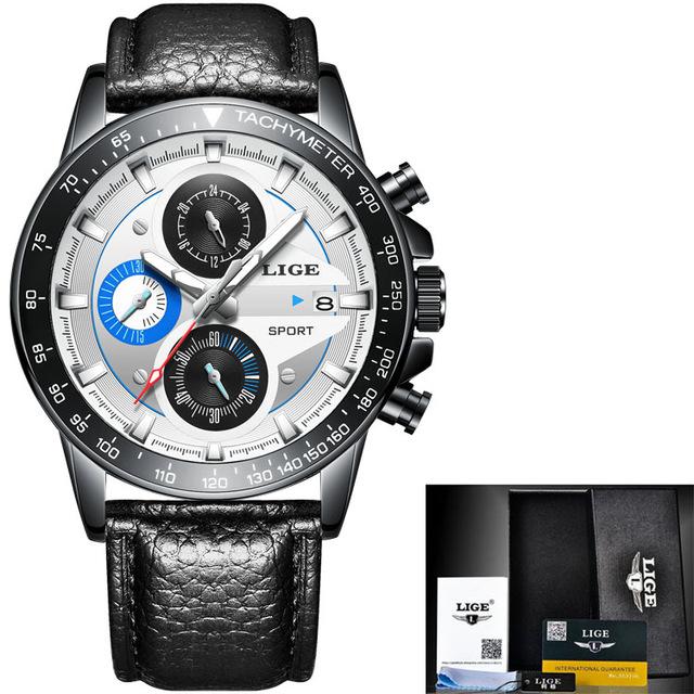 Waterproof male quartz watch LIGE 9835