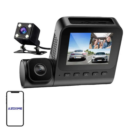1080p front camera 1080p indoor camera and VGA rear camera Azdome V600-3CH G-sensor - Video recorders<<<Video