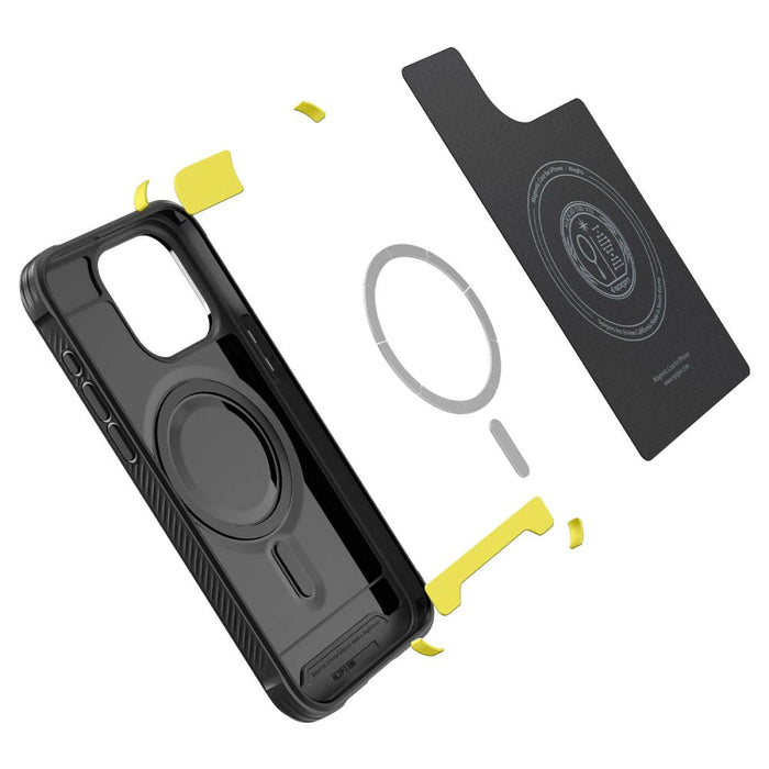 Spigen Rugged Armor Mag Case with MagSafe for iPhone 15 Pro Max - Matte Black - Cell phone cases and covers<<<HurtelXML