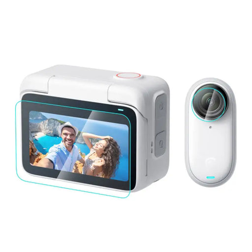 2 in 1 Screen and Lens Tempered Glass Film PULUZ For Insta360 GO 3 (Transparent) - For sports
