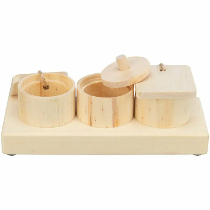 2-In-1 Treat Dispenser Toy for Pets Trixie Wood 15 × 4,5 × 6 CM - Домашни Животни<<<Дом