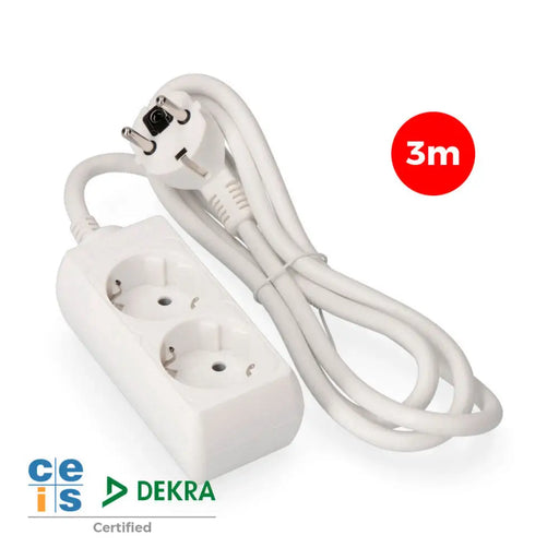 2-socket plugboard without power switch EDM 41017 Schuko (3 m) - Електроника Периферни и резервни части<<<Компютри|