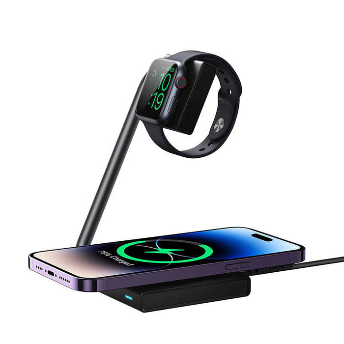 2in1 Magnetic Wireless Charger Joyroom JR-WQN05 15W (Black) - Wireless chargers<<<Chargers<<<GSM