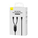 2in1 USB cable Baseus Flash Series USB-C do USB-C 100W 1.5m (black - Lightning