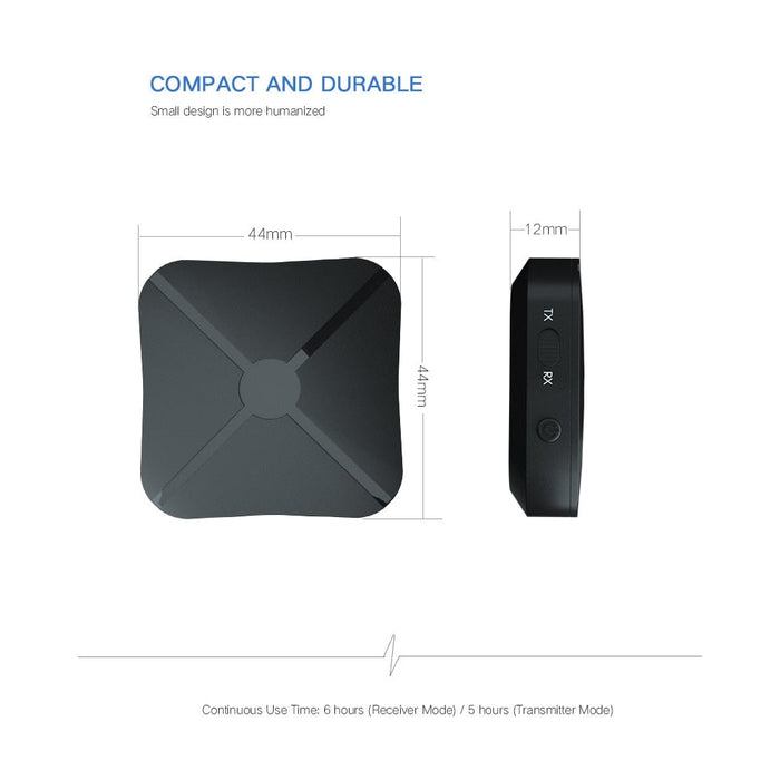 2in1 Bluetooth Transmitter and Receiver for TV, computer or car