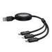 3-in-1 Baseus Free2Draw USB to M + L + C 100W cable 1.1 m (black) - Combo Cables<<<USB cables<<<GSM