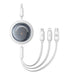3-in-1 Baseus Free2Draw USB to M + L + C 100W cable 1.1 m (white) - Combo Cables<<<USB cables<<<GSM