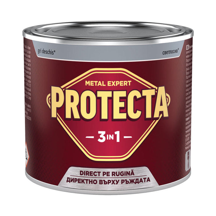 3 IN 1 ENAMEL LACQUER 500 ML LIGHT GRAY COLOR PROTECTA - Алкидни и водоразтворими<<<Бои за метал и дърво<<<Бои и