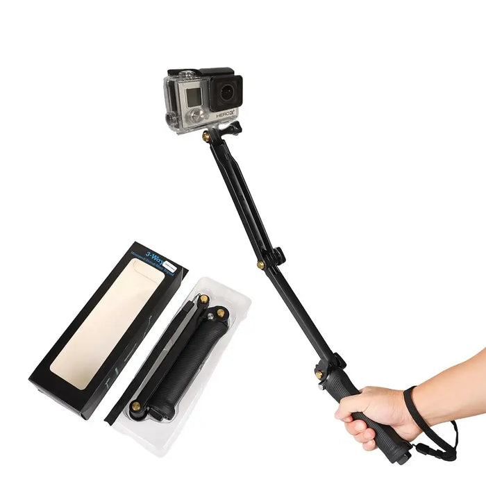 3 in 1 Monopod Tripod with Selfie Stick for GoPro - Black - Photo accessories<<<HurtelXML