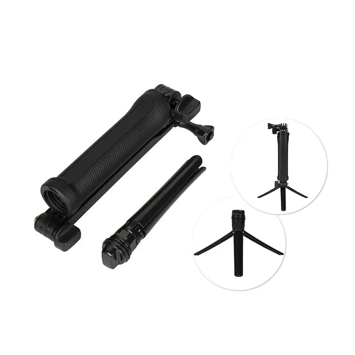3 in 1 Monopod Tripod with Selfie Stick for GoPro - Black - Photo accessories<<<HurtelXML