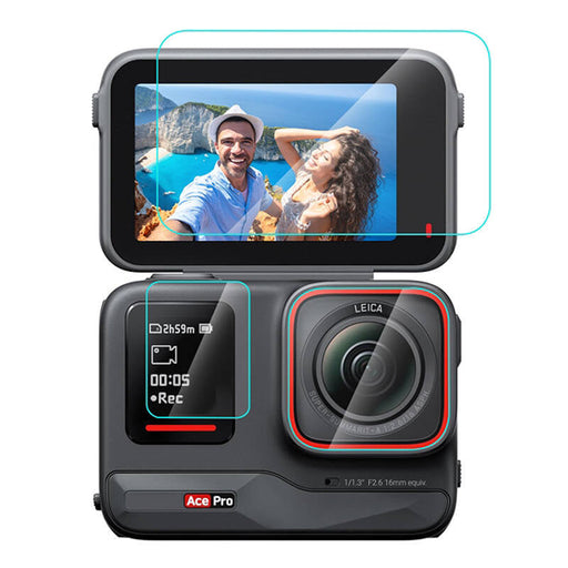 3 in 1 Tempered Glass Film PULUZ For Insta360 Ace Pro (PU951T) - For sports cameras<<<Accessories<<<Photo