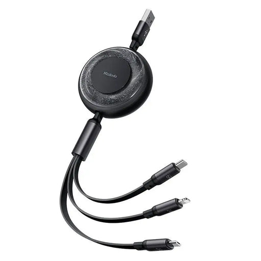 3-in-1 USB-C to USB-C / Lightning / Micro USB cable Mcdodo CA-3730 1.2m (black) - Combo Cables<<<USB cables<<<GSM