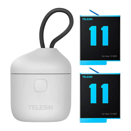 3-slot waterproof charger Telesin Allin box + 2 batteries for GoPro Hero 12 / 11 / 10 / 9 - For sports