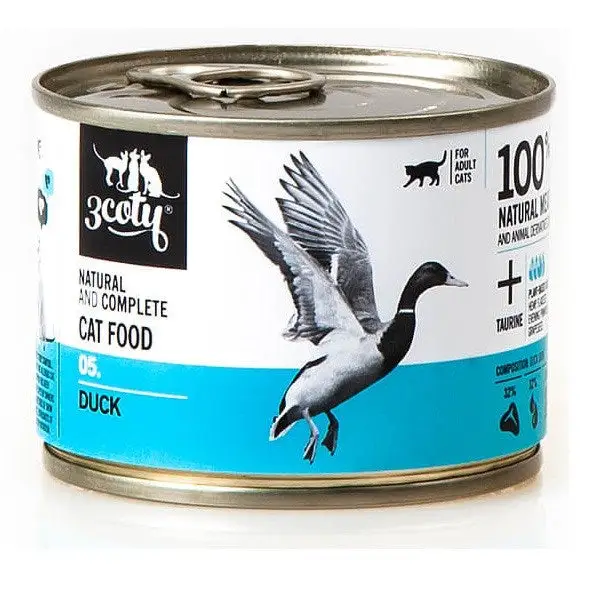 3COTY 180. Duck - wet cat food - 180g - Wet foodDLK-KAM<<<For the catDLK<<<ActionPL
