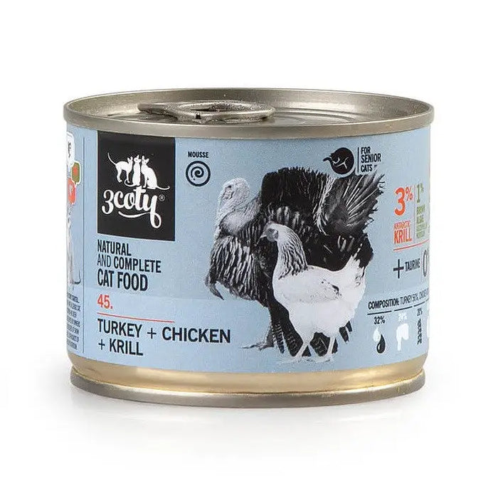 3COTY Turkey chicken and krill Senior - wet cat food - 180g - Wet foodDLK-KAM<<<For the catDLK<<<ActionPL