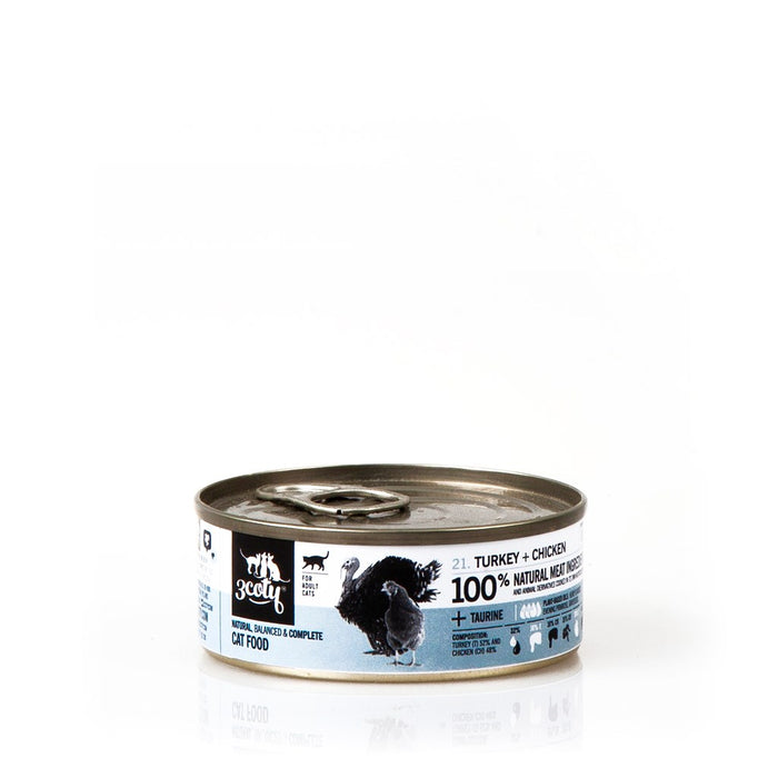 3COTY Turkey with chicken - wet cat food - 80g