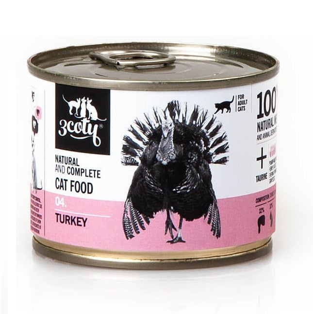 3COTY 04 Turkey - wet cat food - 180g