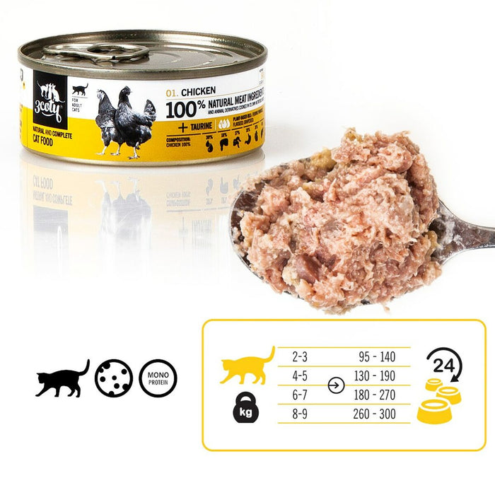 Cat food 3COTY Chicken 80 g