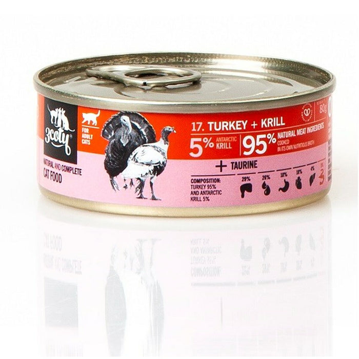 Cat food 3COTY Turkey 80 g