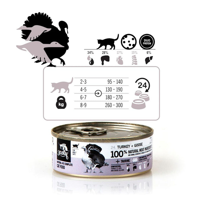 Cat food 3COTY Turkey 80 g