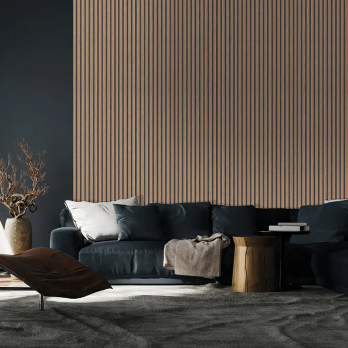 3D MDF WALL PANELS NEUHOFER OAK LAMINATED 267X18X0.8 CM - Стенни панели<<<Стенни и таванни панели<<<Подови и стенни