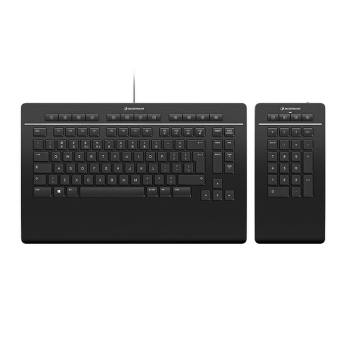 Keyboard 3Dconnexion 3DX-700092 Black Qwerty US