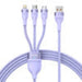 3in1 USB cable Baseus Flash II Series USB-C + micro USB + Lightning 66W 1.2m (Purple) - Combo Cables<<<USB cables<<<GSM
