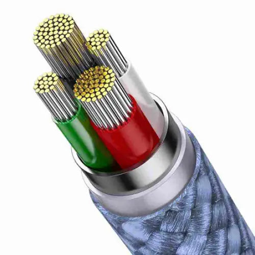 3in1 USB cable Baseus StarSpeed Series USB-C + Micro + Lightning 3,5A 1.2m (Blue) - Combo Cables<<<USB cables<<<GSM