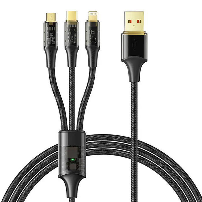3in1 USB to USB-C / Lightning / Micro USB Cable Mcdodo CA-3330 1.2m (Black) - Combo Cables<<<USB cables<<<GSM