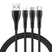 3in1 USB to USB-C / Lightning / Micro USB Cable Mcdodo CA-6960 1.2m (Black) - Combo Cables<<<USB cables<<<GSM