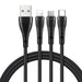 3in1 USB to USB-C / Lightning / Micro USB Cable Mcdodo CA-6960 1.2m (Black) - Combo Cables<<<USB cables<<<GSM