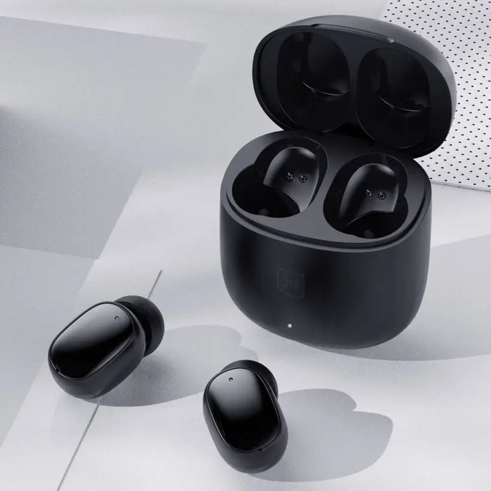 3mk FlowBuds wireless in-ear Bluetooth headphones - black - Cell phone tempered glass<<<HurtelXML