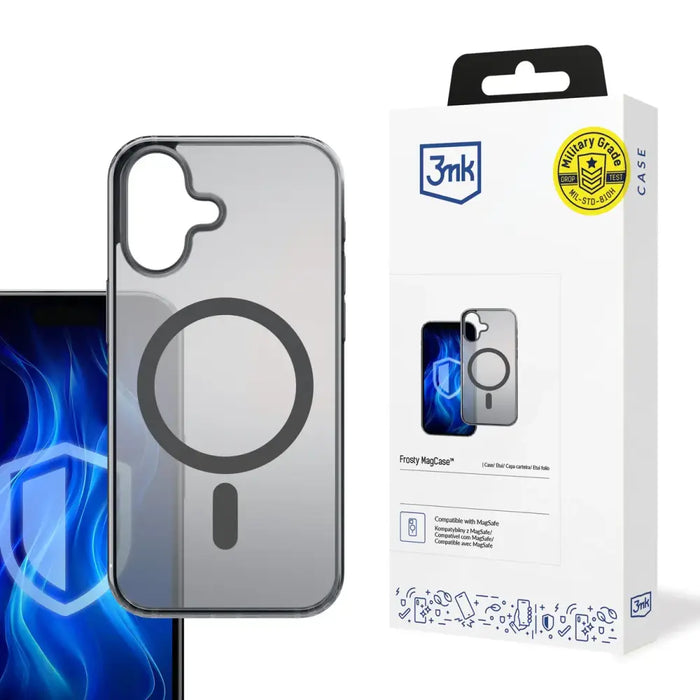 3mk Frosty MagCase for iPhone 16 - Black - Cell phone cases and covers<<<HurtelXML
