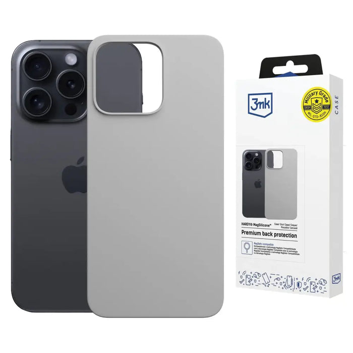 3mk Hardy MagSilicone Case for Apple iPhone 16 Pro - Gray - Cell phone cases and covers<<<HurtelXML