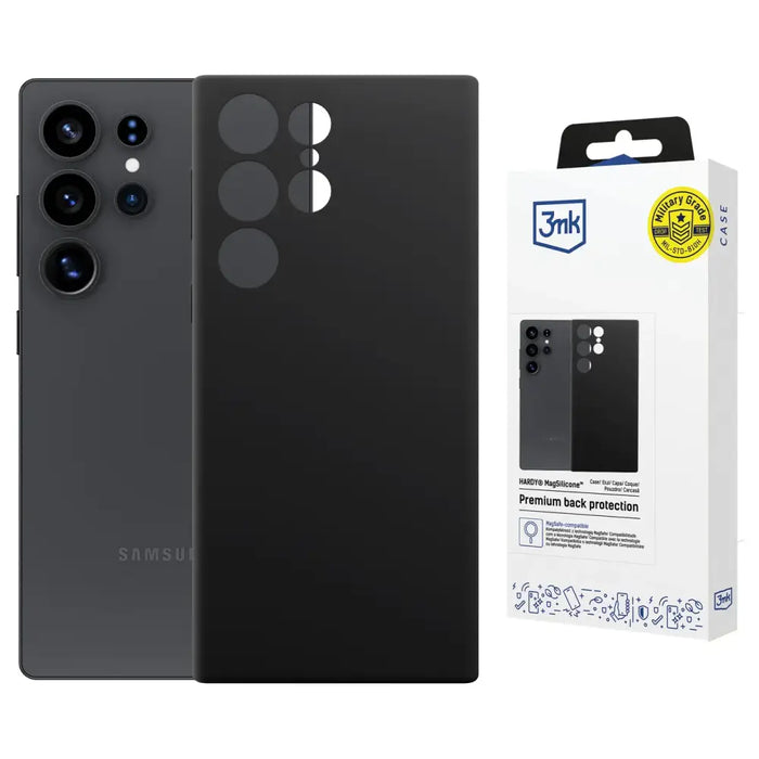 3mk Hardy MagSilicone Case for Samsung Galaxy S23 Ultra - Black - Cell phone cases and covers<<<HurtelXML
