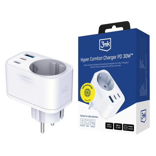 3mk Hyper Comfort Charger GaN PD 30W™ - White - *Kategoria tymczasowa<<<HurtelXML