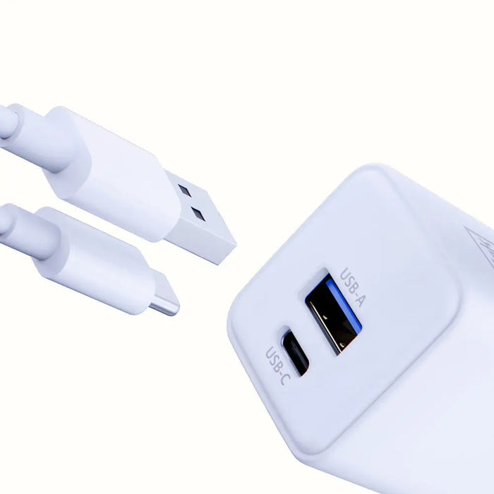 3mk Hyper GaN Charger 20W QC4+ PD PPS USB-C USB-A Wall Charger - White - *Kategoria tymczasowa<<<HurtelXML