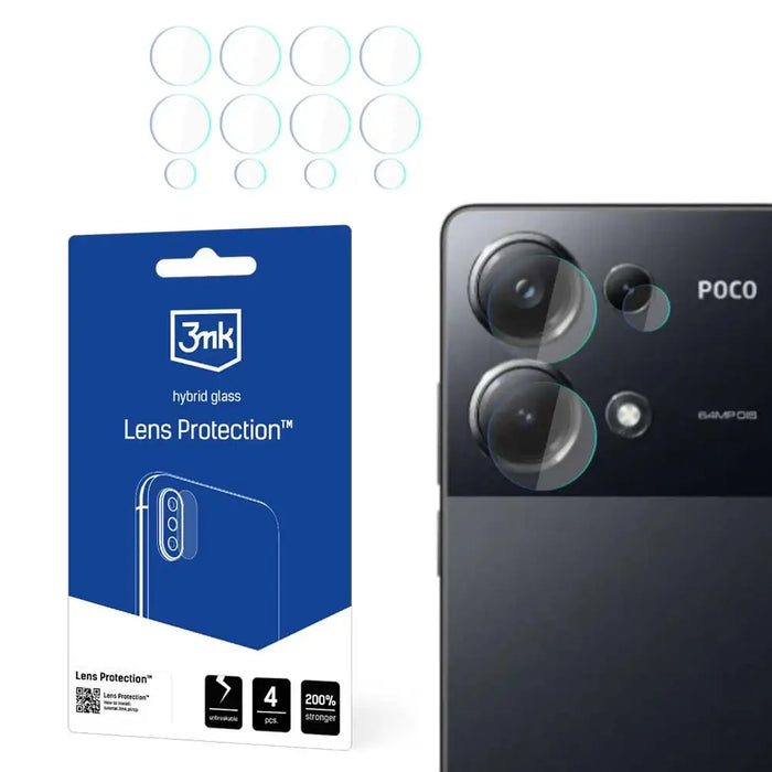3mk Lens Protection™ hybrid camera glass for Poco M6 Pro 4G - Cell phone tempered glass<<<HurtelXML