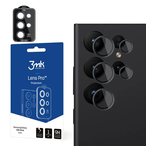 3mk Lens Protection Pro Camera Cover for Samsung Galaxy S23 Ultra - Black - *Kategoria tymczasowa<<<HurtelXML