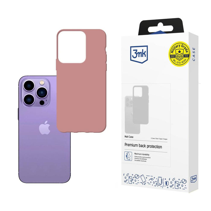 Case for iPhone 14 Pro Max from the 3mk Matt Case series - pink
