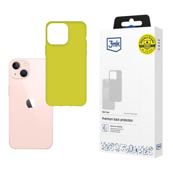 Case for iPhone 14 from the 3mk Matt Case series - lime green