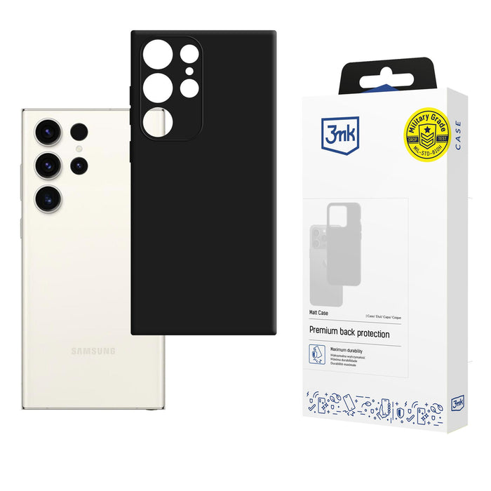 3mk Matt Case for Samsung Galaxy S23 Ultra - Black
