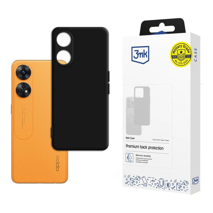 3mk Matt Case for Oppo Reno 8T 4G - Matte Black