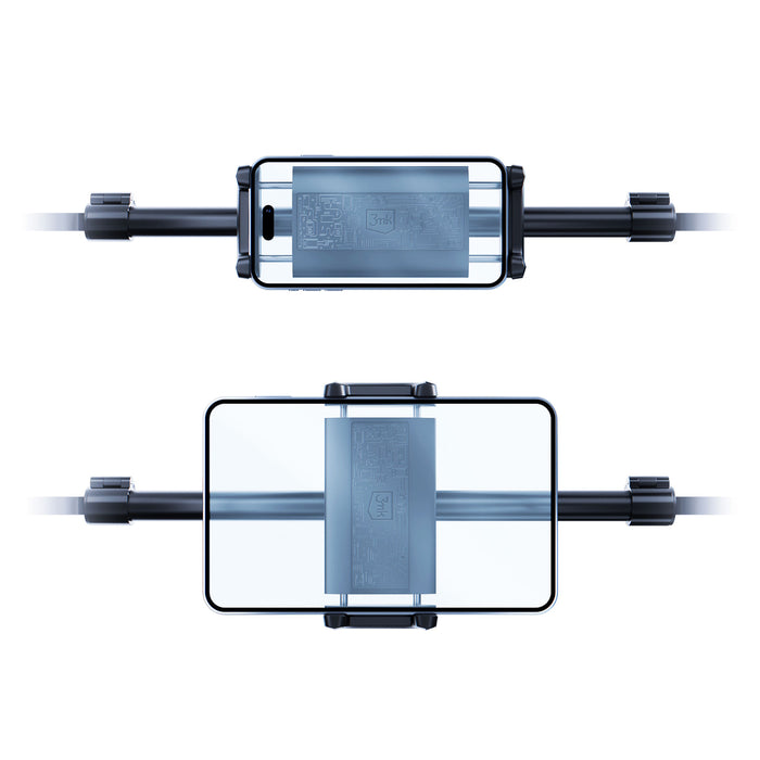 3mk Double Headrest Holder for a car for a tablet or phone on the headrests - black