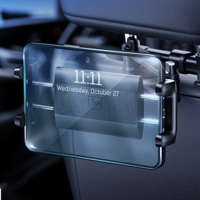 3mk Single Headrest Car phone holder for a single headrest - black