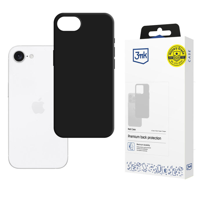 3mk Matt Case for Apple iPhone 16e / SE 4 - Black