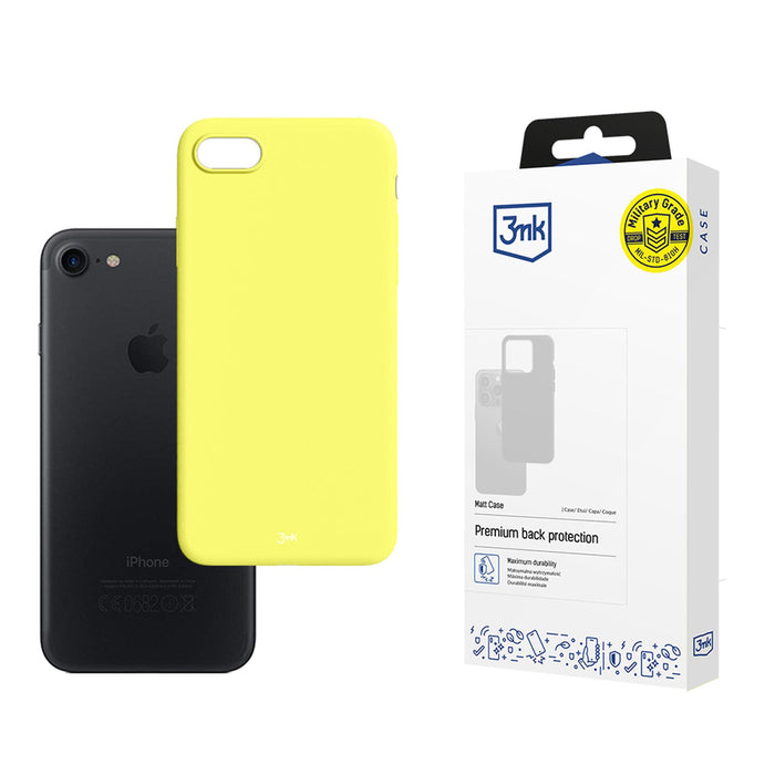 3mk Matt Case for iPhone 7 / 8 / SE 2020 / SE 2022 - yellow